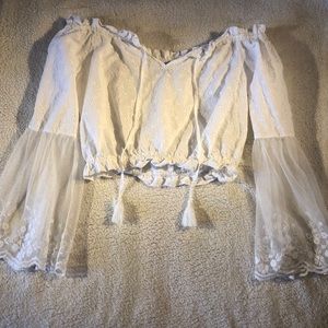 Boho Chic White Crop Top